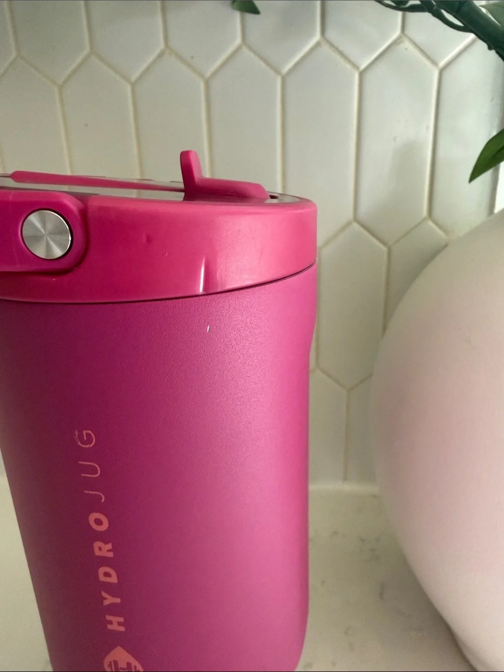 HydroJug Travel Tumbler with Flip Handle - Magenta Pink